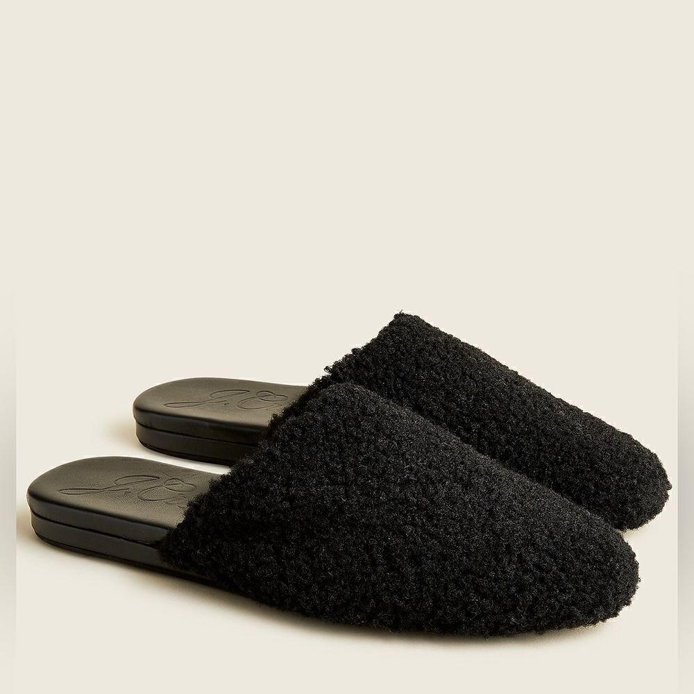 J Crew Sherpa Mules